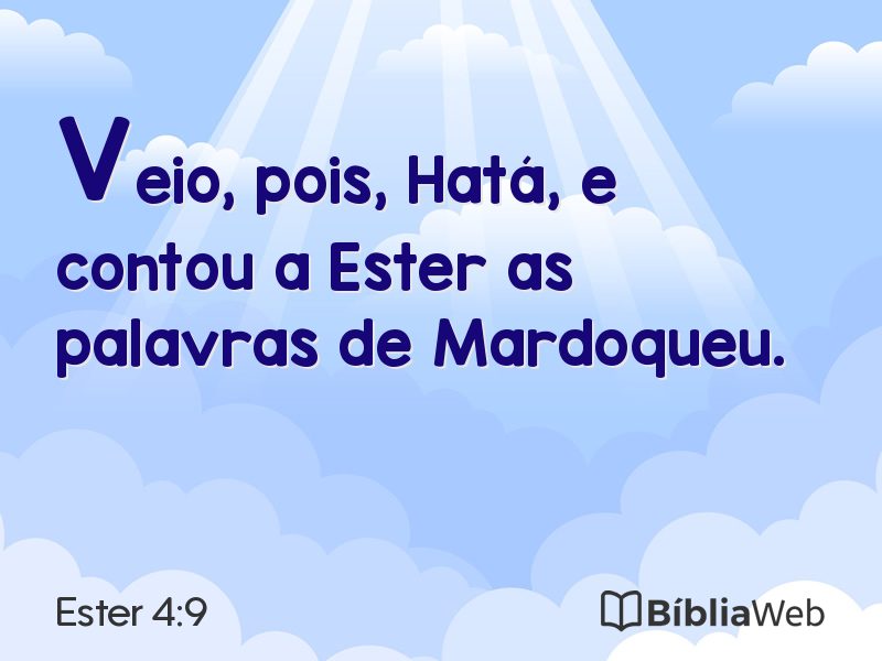 Ester 4:9 em imagem para compartilhar
