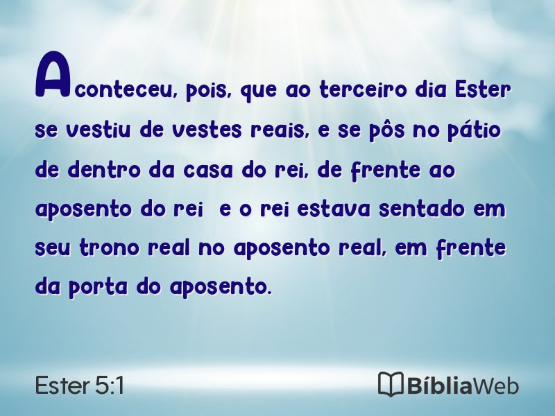 Ester 5:1 em imagem para compartilhar