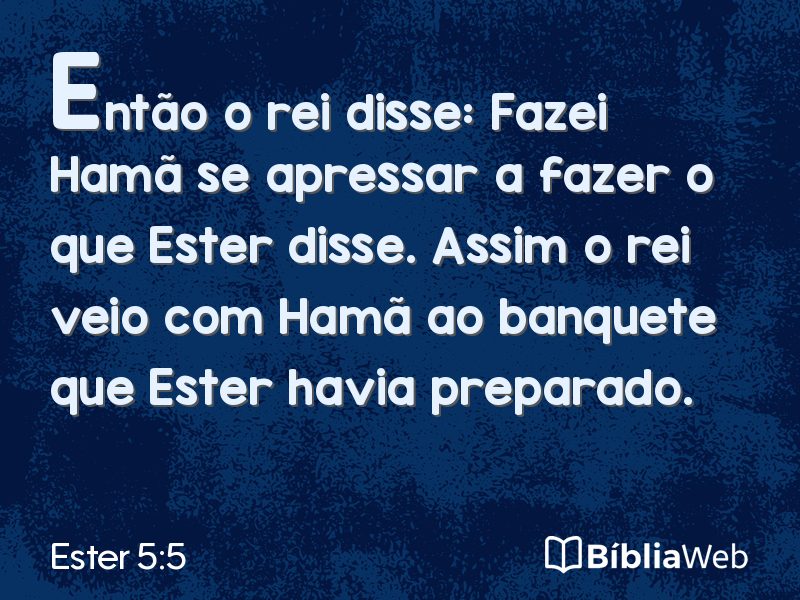 Ester 5:5 em imagem para compartilhar