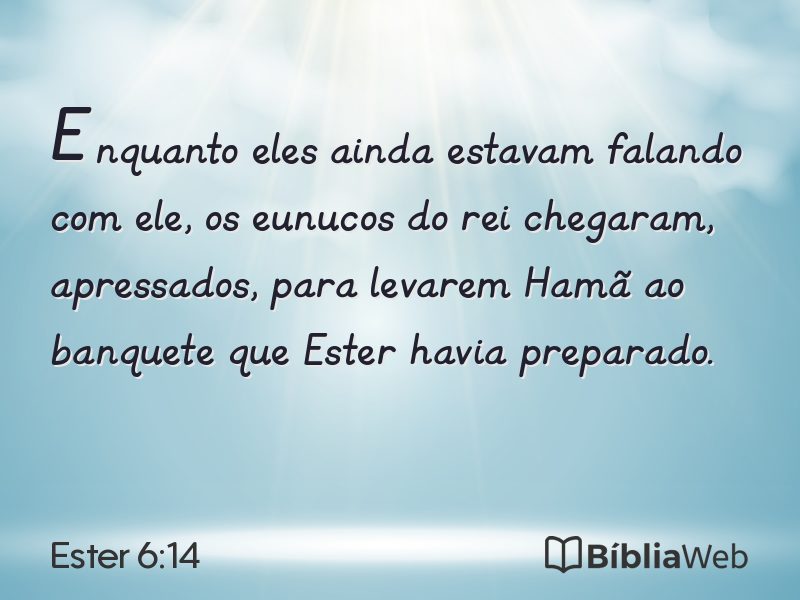 Ester 6:14 em imagem para compartilhar
