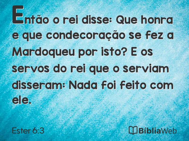 Ester 6:3 em imagem para compartilhar