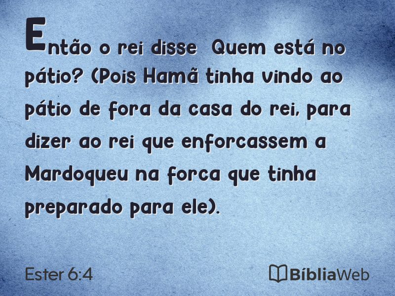 Ester 6:4 em imagem para compartilhar