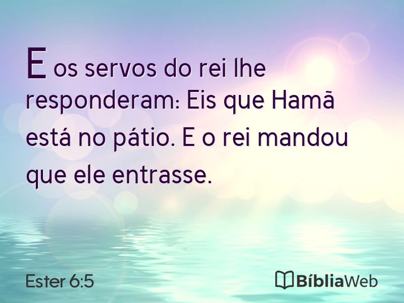 Ester 6:5 em imagem para compartilhar