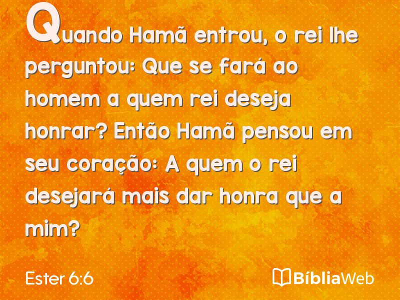 Ester 6:6 em imagem para compartilhar
