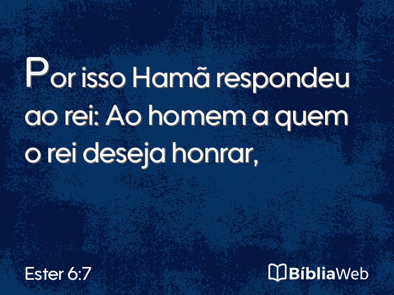 Ester 6:7 em imagem para compartilhar