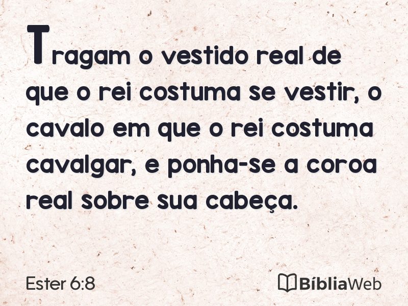 Ester 6:8 em imagem para compartilhar