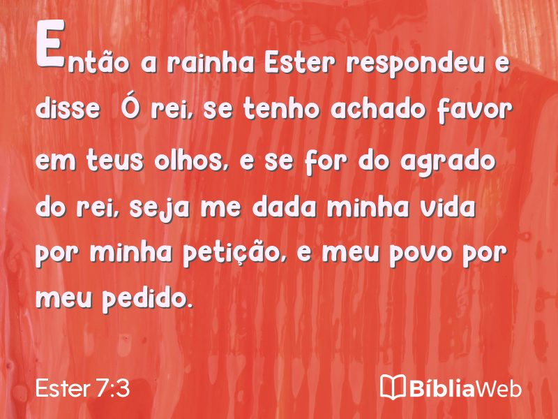Ester 7:3 em imagem para compartilhar