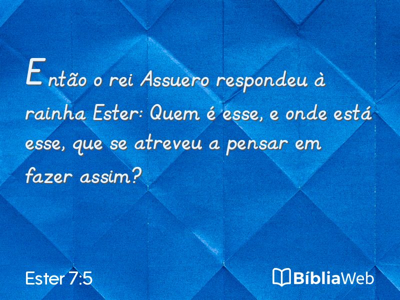 Ester 7:5 em imagem para compartilhar