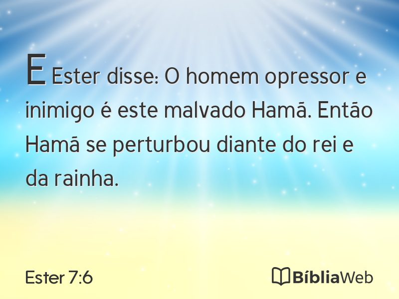 Ester 7:6 em imagem para compartilhar