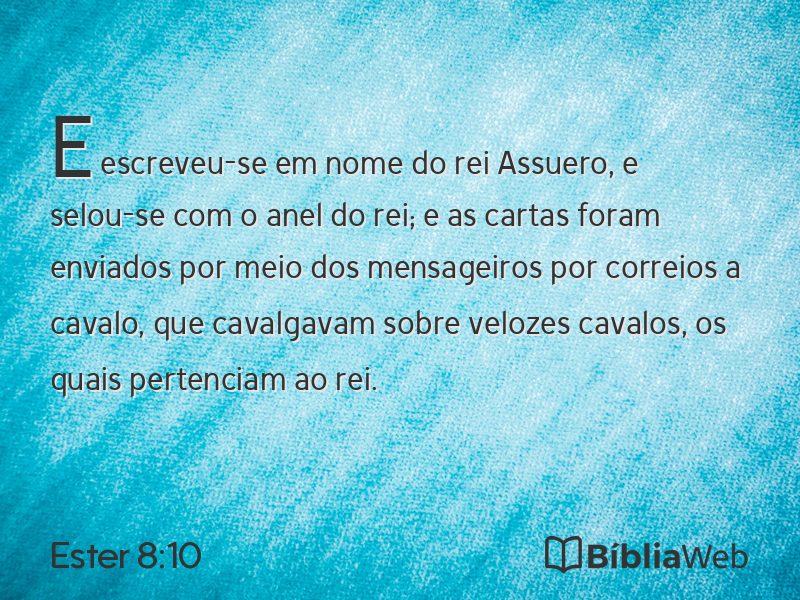 Ester 8:10 em imagem para compartilhar