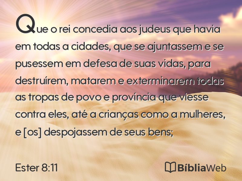 Ester 8:11 em imagem para compartilhar