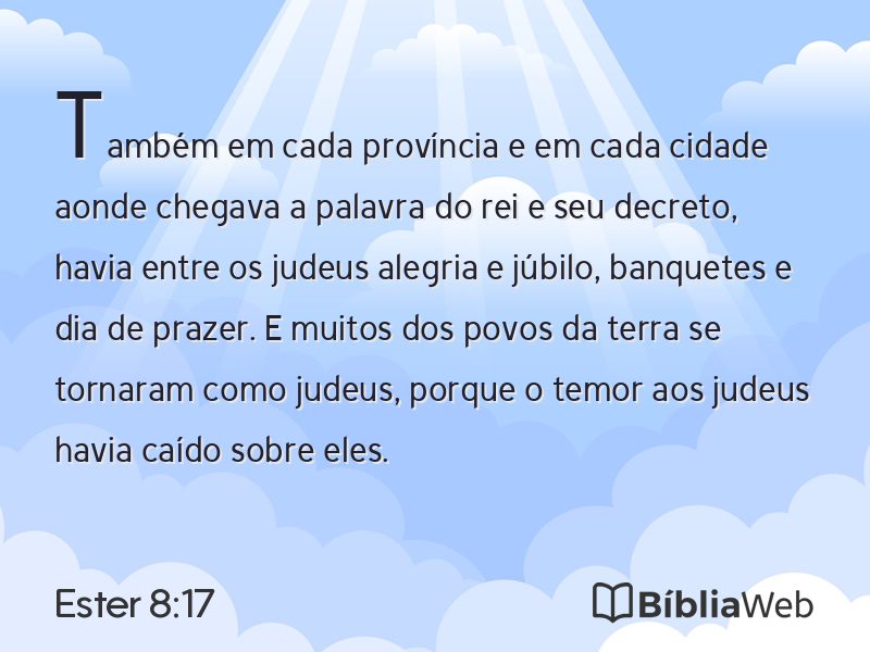 Ester 8:17 em imagem para compartilhar