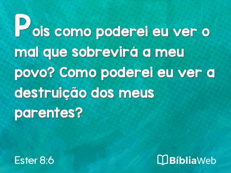 Ester 8:6 em imagem para compartilhar