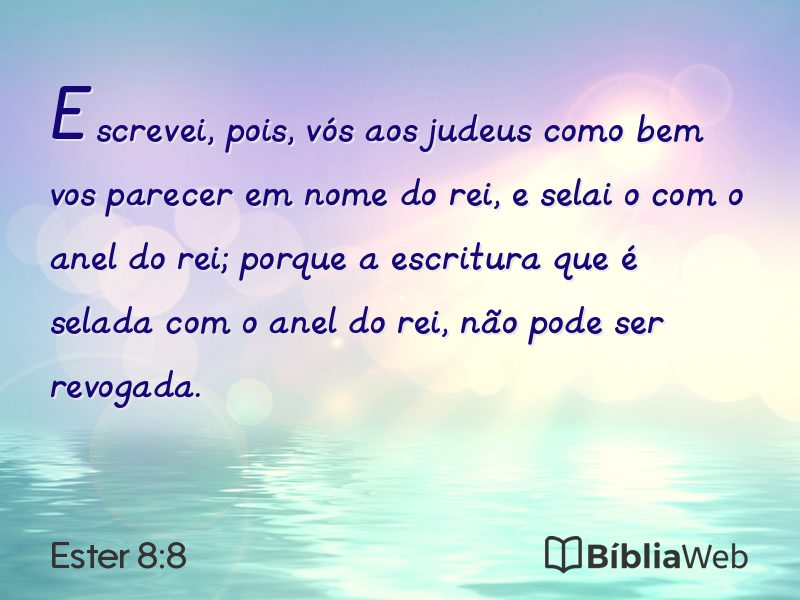 Ester 8:8 em imagem para compartilhar