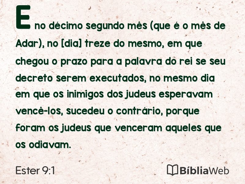Ester 9:1 em imagem para compartilhar