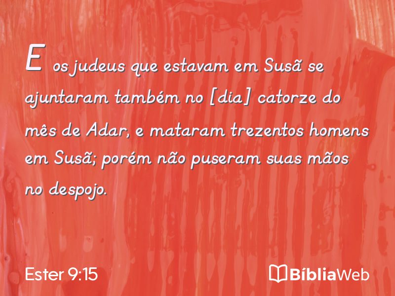 Ester 9:15 em imagem para compartilhar