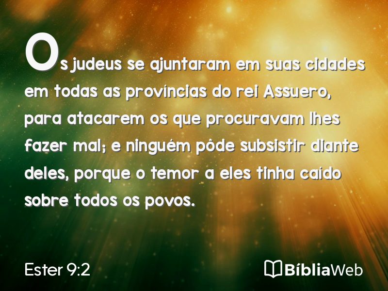 Ester 9:2 em imagem para compartilhar