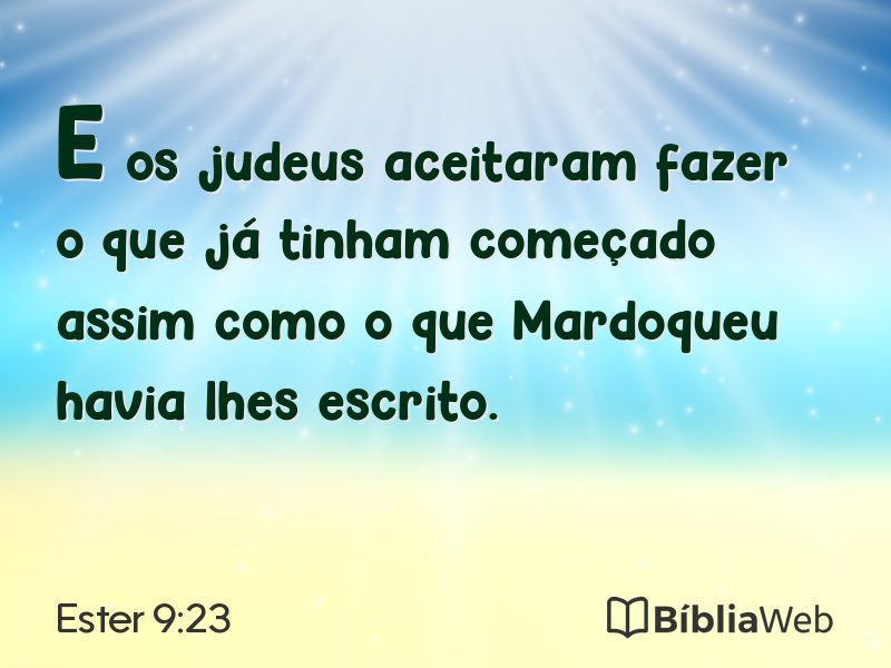 Ester 9:23 em imagem para compartilhar