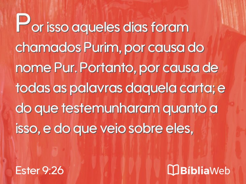 Ester 9:26 em imagem para compartilhar