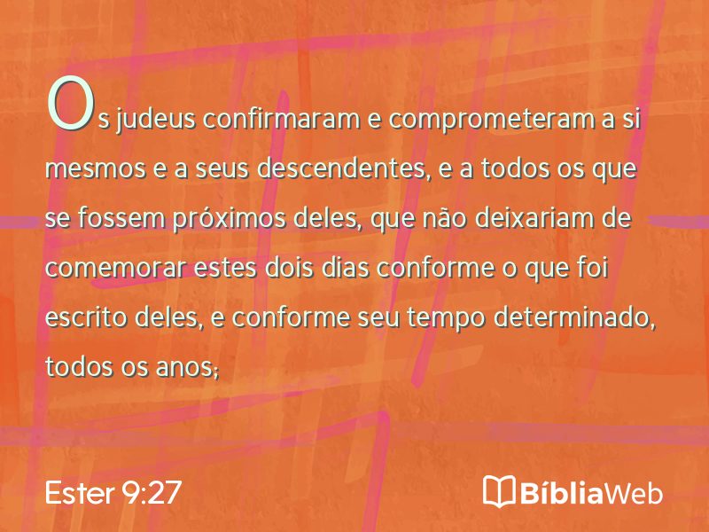 Ester 9:27 em imagem para compartilhar
