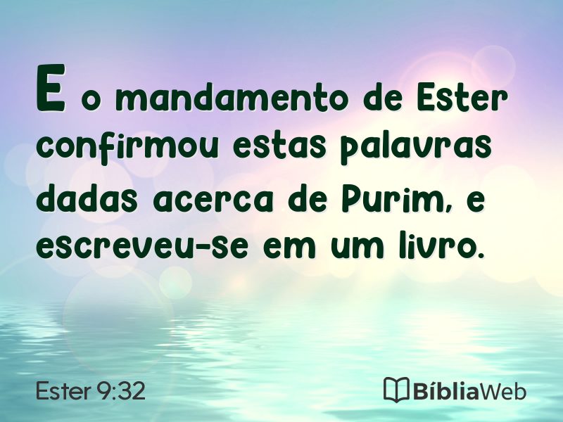 Ester 9:32 em imagem para compartilhar