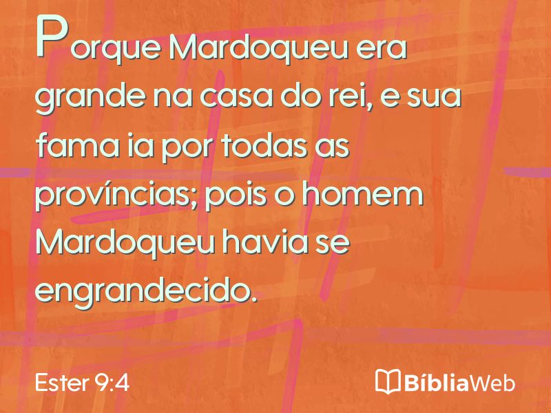 Ester 9:4 em imagem para compartilhar