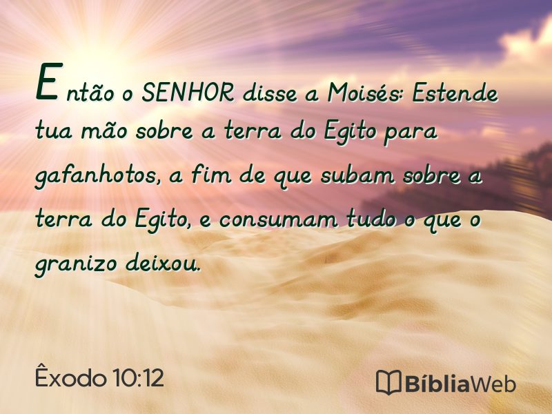 Êxodo 10:12 em imagem para compartilhar
