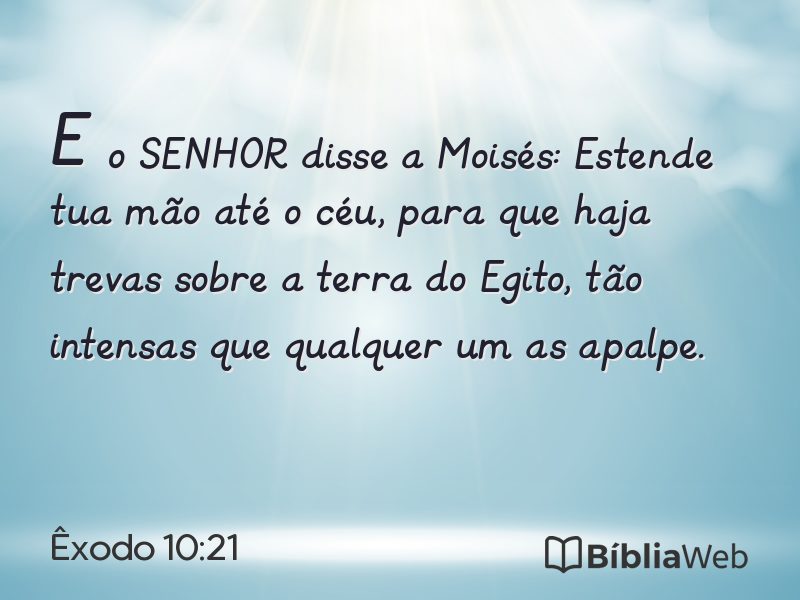 Êxodo 10:21 em imagem para compartilhar