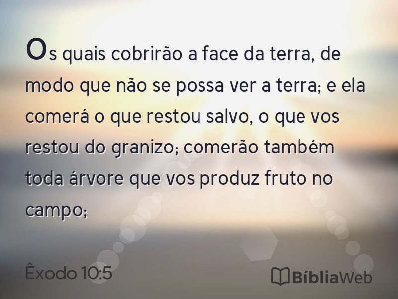 Êxodo 10:5 em imagem para compartilhar