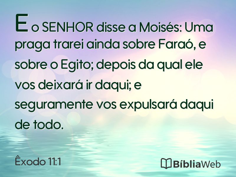Êxodo 11:1 em imagem para compartilhar