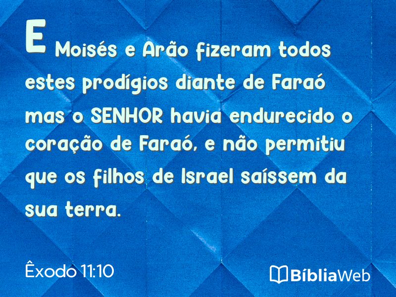 Êxodo 11:10 em imagem para compartilhar
