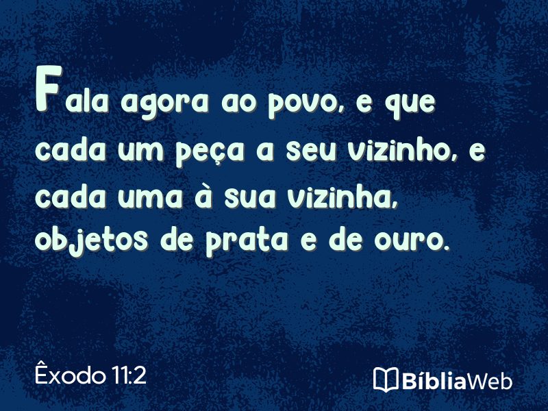 Êxodo 11:2 em imagem para compartilhar
