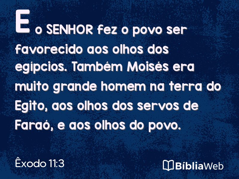 Êxodo 11:3 em imagem para compartilhar