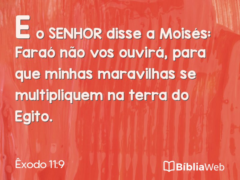 Êxodo 11:9 em imagem para compartilhar