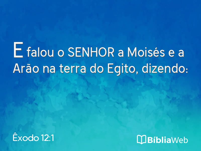 Êxodo 12:1 em imagem para compartilhar