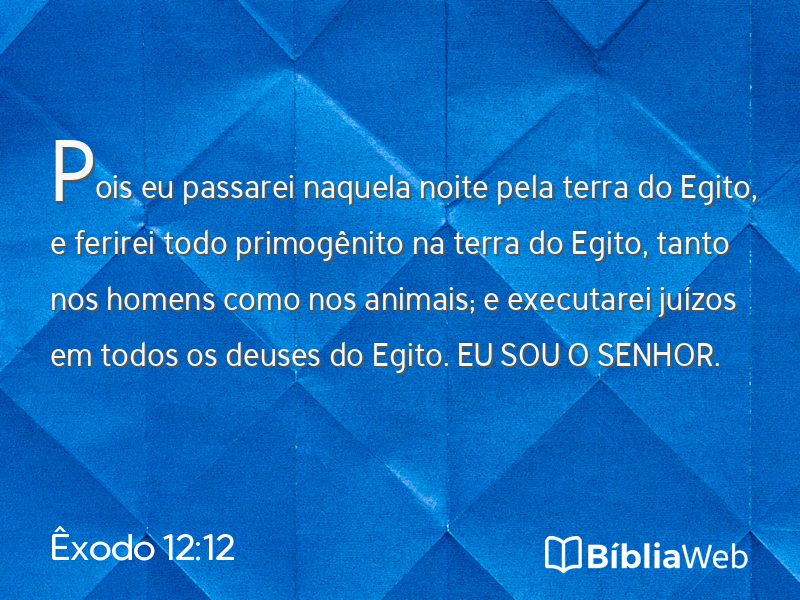 Êxodo 12:12 em imagem para compartilhar