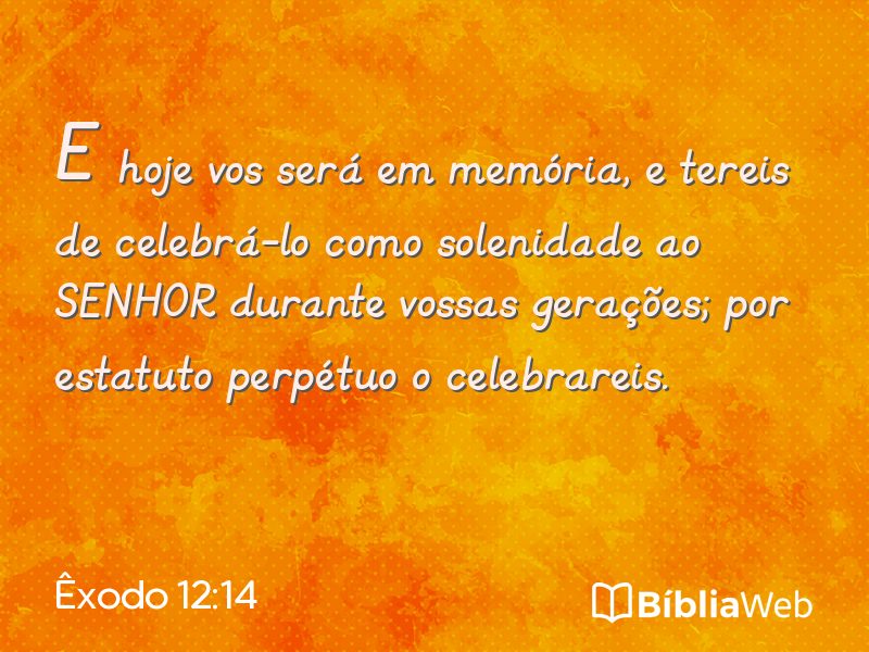 Êxodo 12:14 em imagem para compartilhar