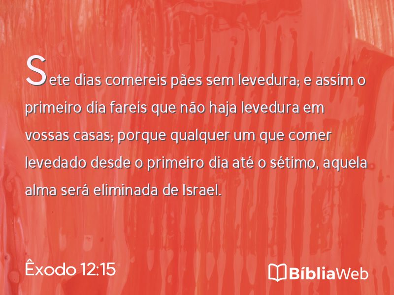 Êxodo 12:15 em imagem para compartilhar