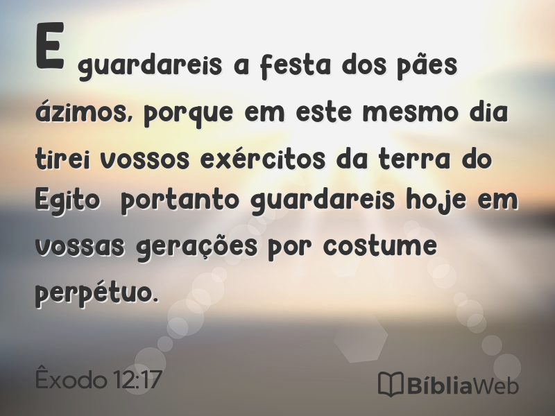 Êxodo 12:17 em imagem para compartilhar