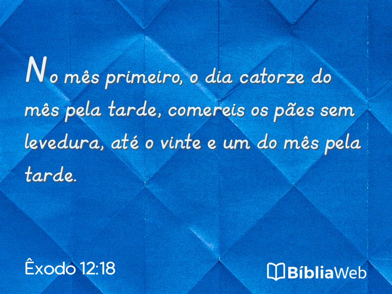 Êxodo 12:18 em imagem para compartilhar