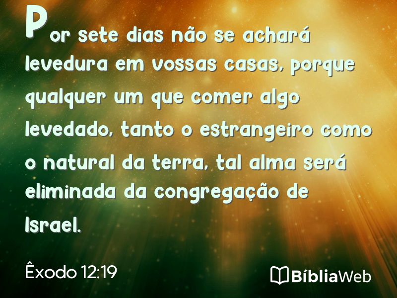 Êxodo 12:19 em imagem para compartilhar