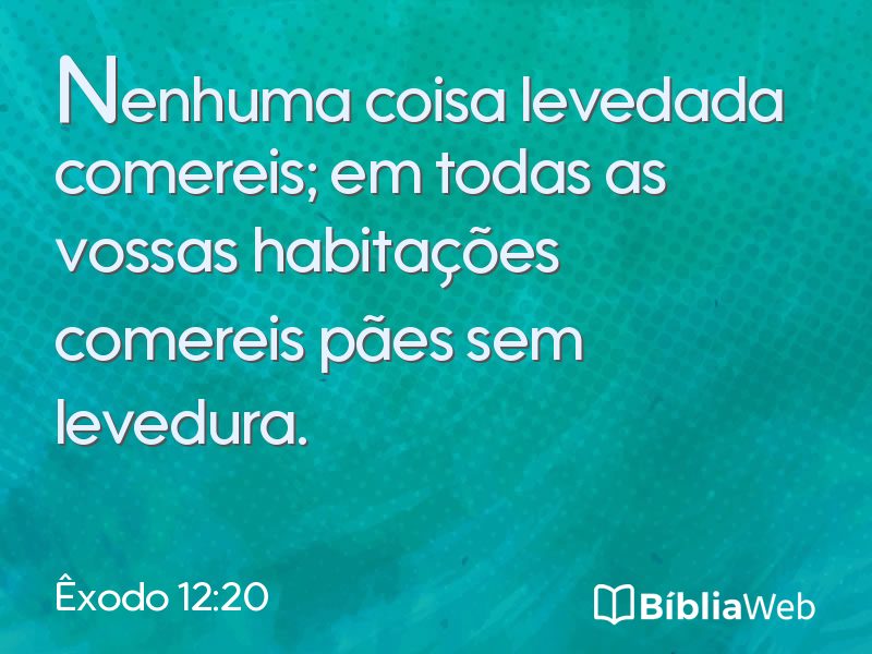 Êxodo 12:20 em imagem para compartilhar