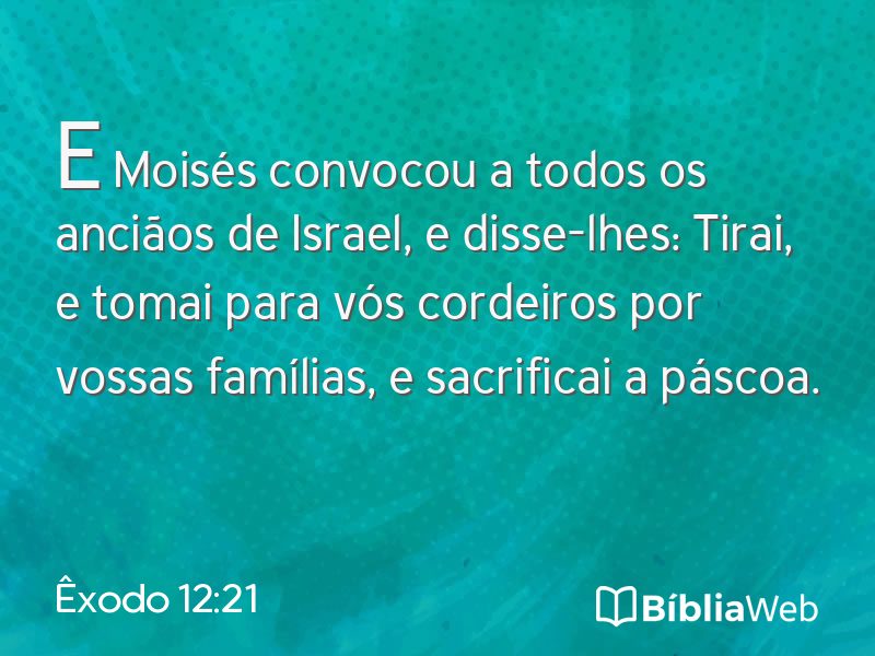 Êxodo 12:21 em imagem para compartilhar
