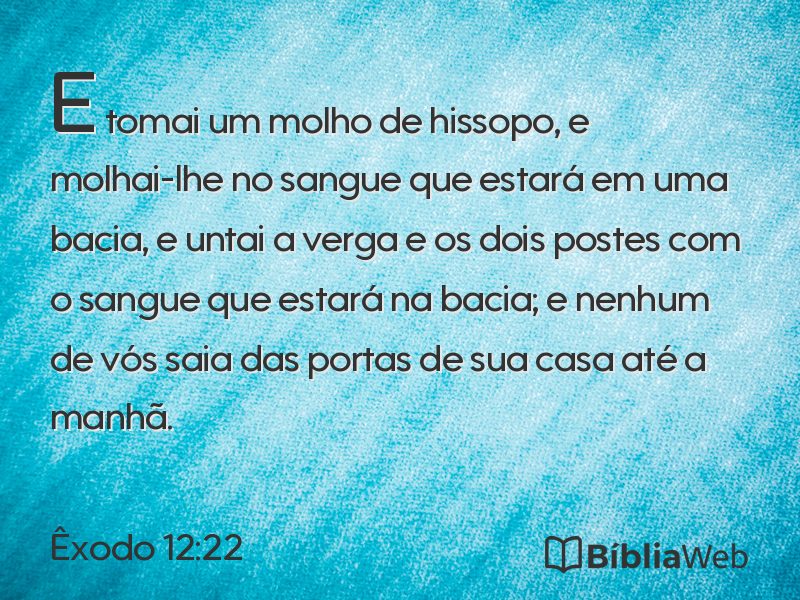 Êxodo 12:22 em imagem para compartilhar