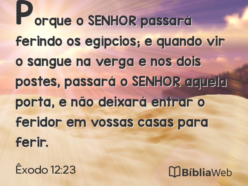 Êxodo 12:23 em imagem para compartilhar