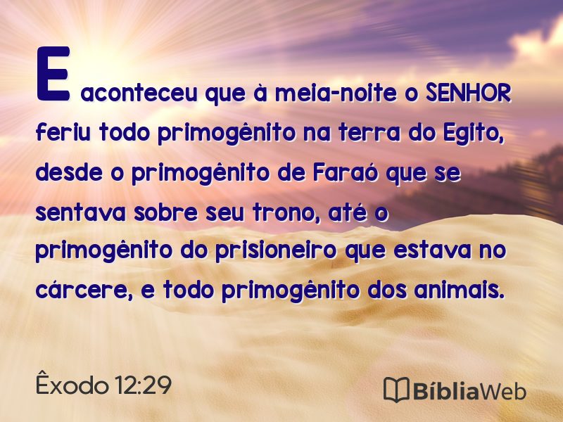 Êxodo 12:29 em imagem para compartilhar