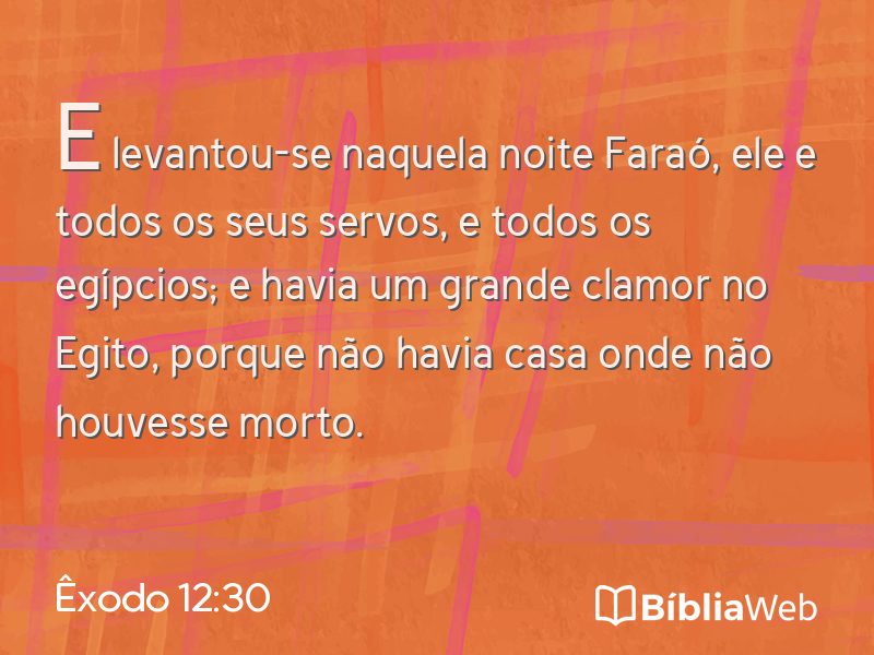 Êxodo 12:30 em imagem para compartilhar