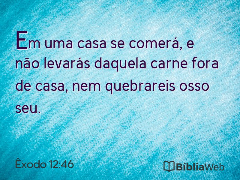 Êxodo 12:46 em imagem para compartilhar