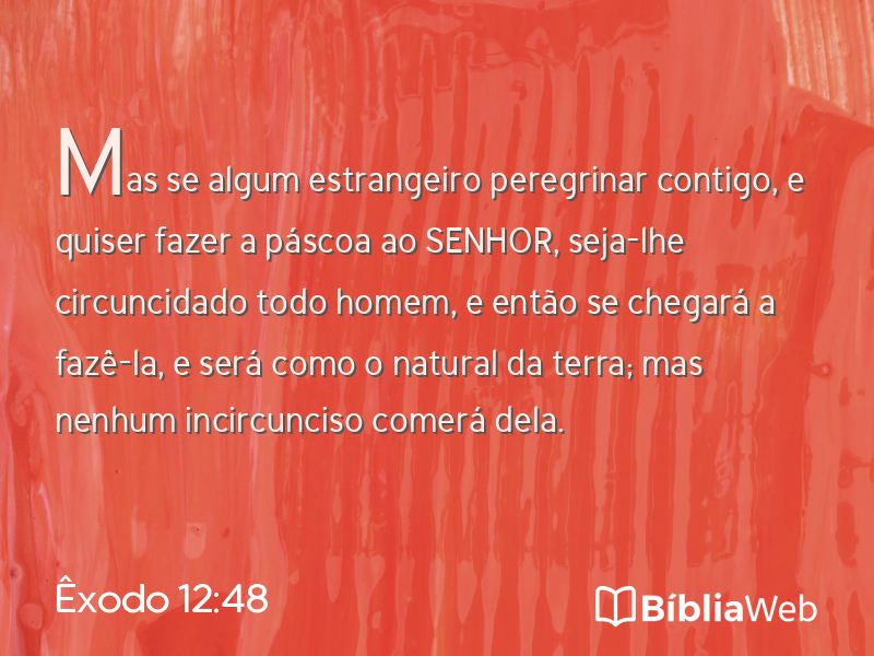 Êxodo 12:48 em imagem para compartilhar