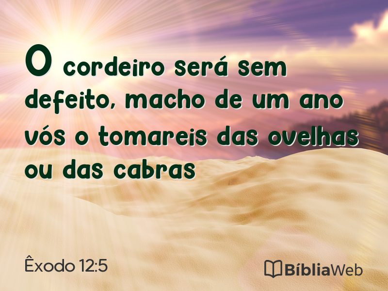 Êxodo 12:5 em imagem para compartilhar